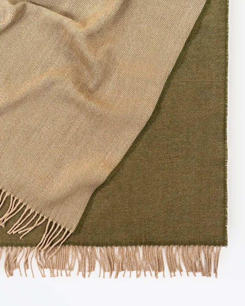 Weave Home Harris Moss Wool Throw Blanket