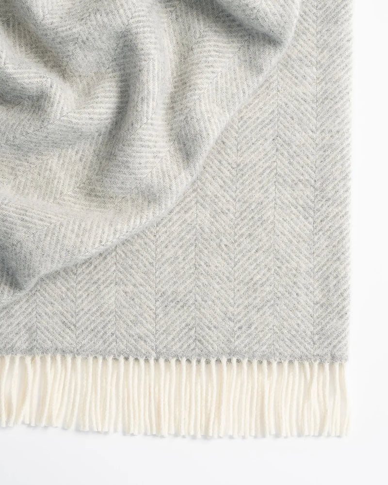 Weave Home Magnus Grey Wool Throw Blanket