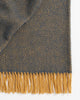 Weave Home Lerwick Navy Wool Throw Blanket