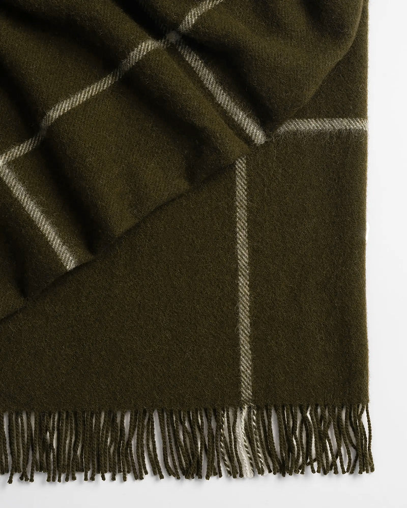 Weave Home Ranfurly Kelp Wool Throw Blanket