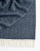 Weave Home Magnus Navy Wool Throw Blanket