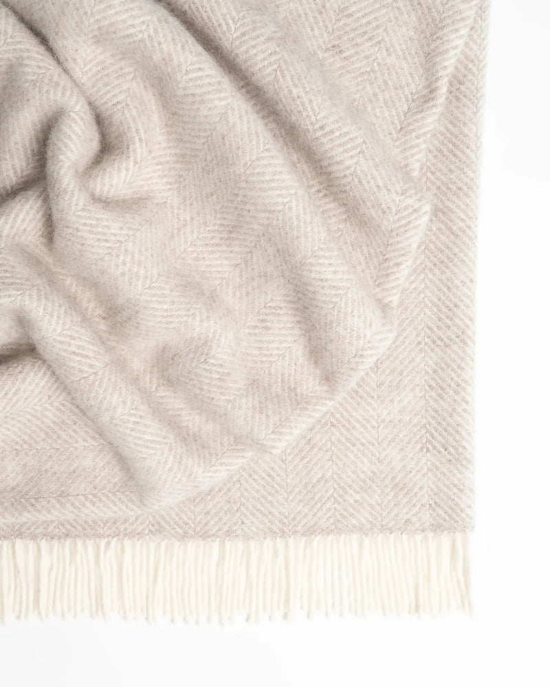 Weave Home Magnus Quartz Wool Throw Blanket