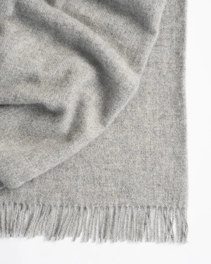 Weave Home Nevis Ash Lambswool Throw Blanket