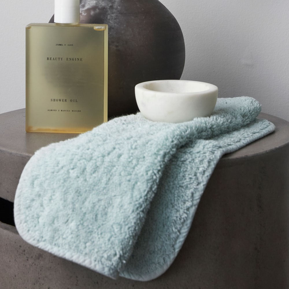 Super Pile Cotton Face Cloth - Seafoam