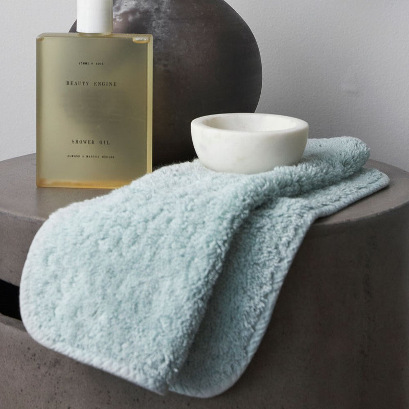 Super Pile Cotton Face Cloth - Seafoam