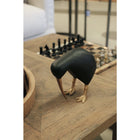 Wooden Black Kiwi with Brass Legs and Beak