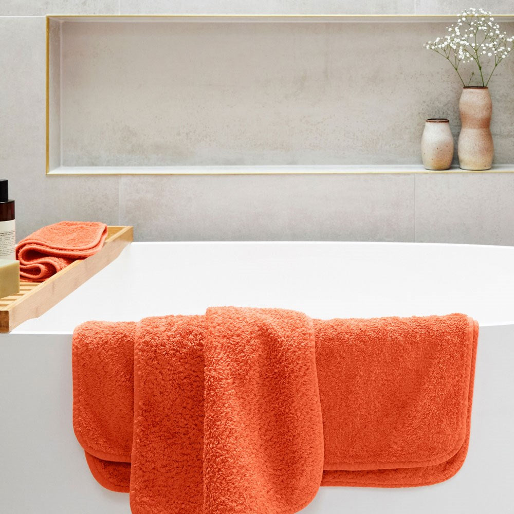Super Pile Cotton Bath Towel - Orange