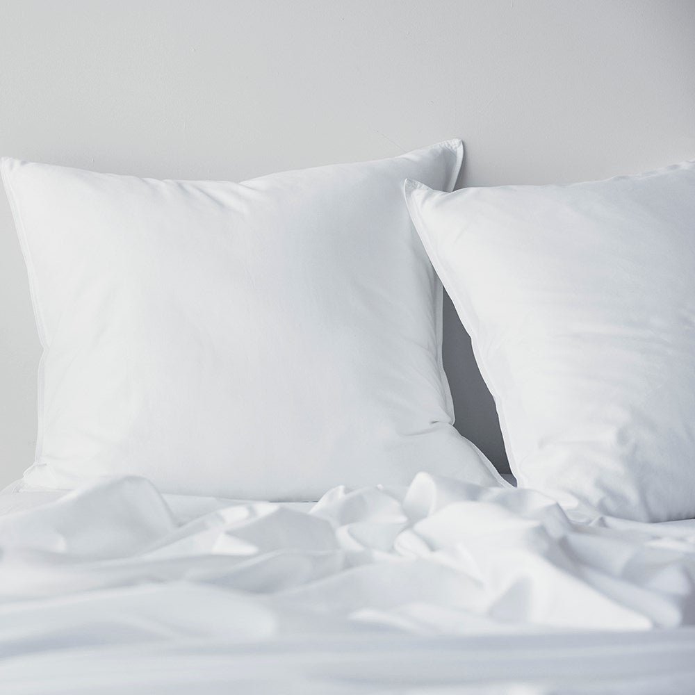 Soft Washed Cotton European Pillowcase - White