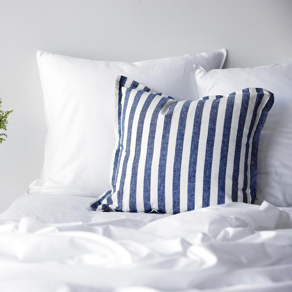 Soft Washed Cotton European Pillowcase - White
