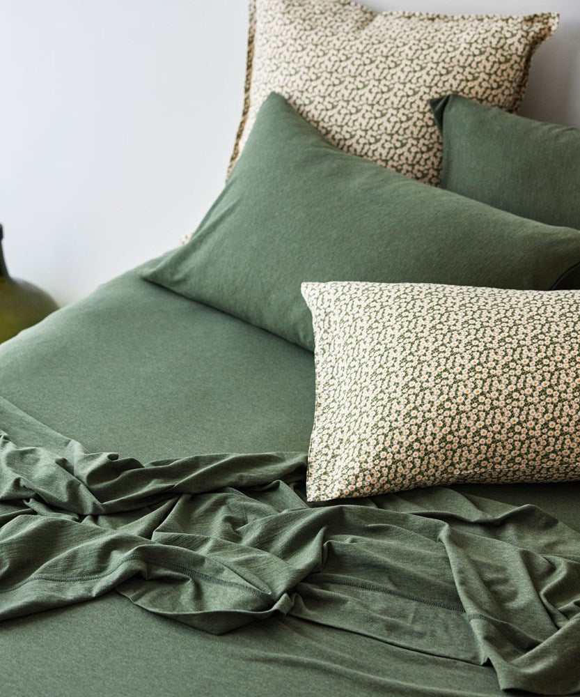 Cotton Jersey Fitted Sheet - Avocado