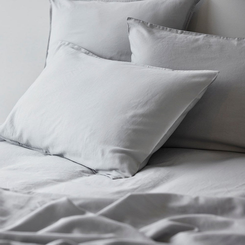 Soft Washed Cotton Pillowcase - Frost