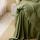 Bamboo Cotton Duvet Cover - Olive