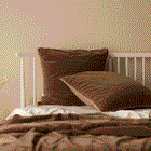 Venus Cotton Velvet Euro Pillowcase - Cafe