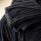 Venus Cotton Velvet Quilted Throw - Nero