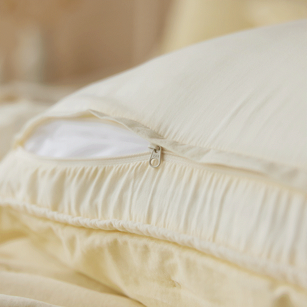 Venus Cotton Velvet Euro Pillowcase - Ivory