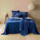 Venus Cotton Velvet  Euro Pillowcase - Denim