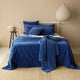 Venus Cotton Velvet Quilted Coverlet - Denim