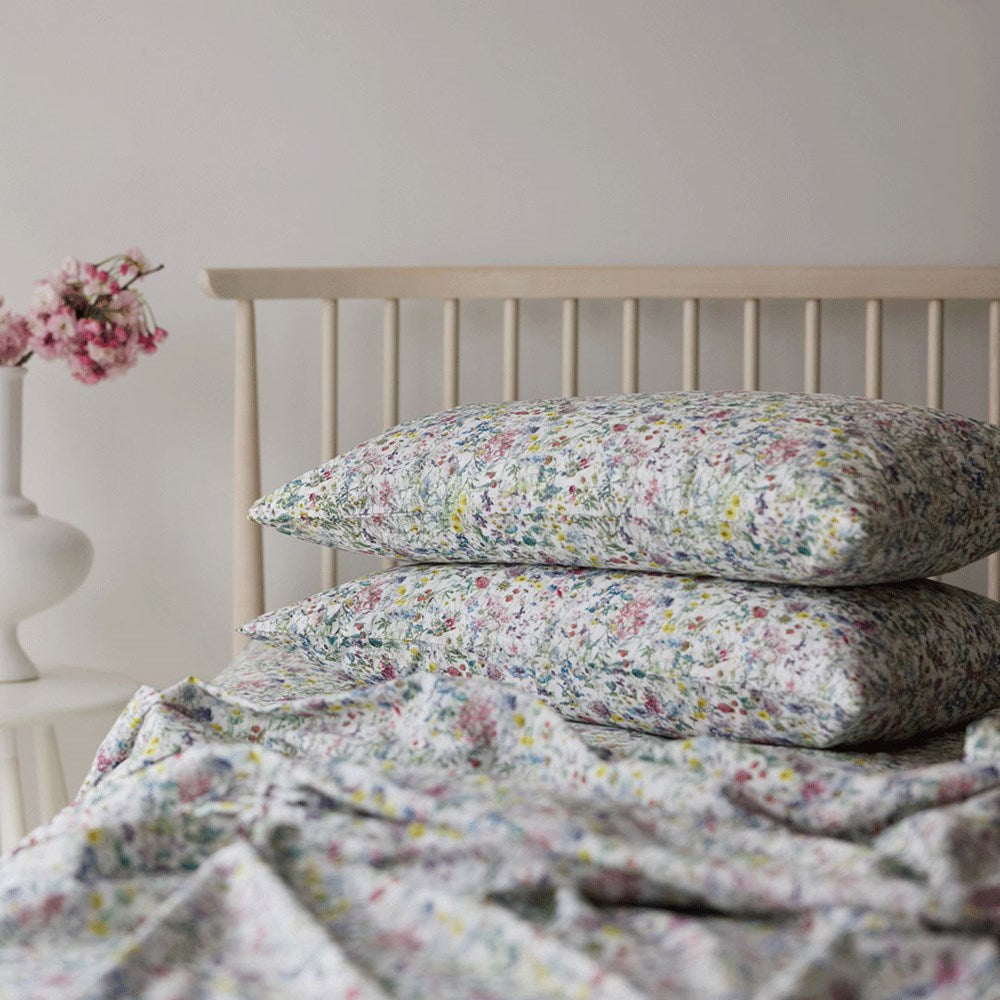 Pillowcase Made with Liberty Fabric - Wild Flowers