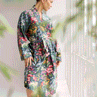 Bamboo Cotton Bathrobe - Elizabeth Black