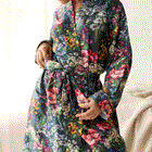 Bamboo Cotton Bathrobe - Elizabeth Black