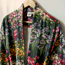 Bamboo Cotton Bathrobe - Elizabeth Black