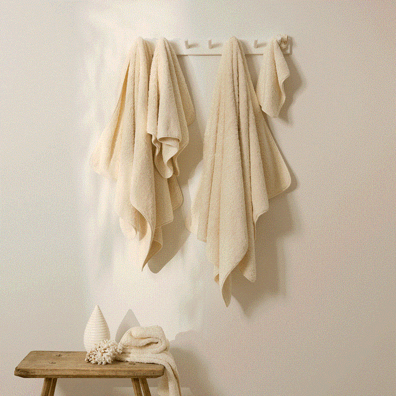 Super Pile Cotton Bath Towel - Raw