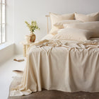 Vintage Look Cotton Flat Sheet - Raw