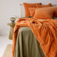 Venus Cotton Velvet Quilted Coverlet - Tangelo