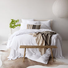 Vintage Look Cotton Duvet Cover - White