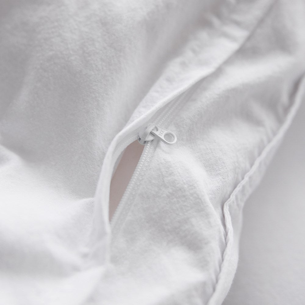 Vintage Look Cotton Duvet Cover - White