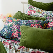 Venus Cotton Velvet Quilted Coverlet - Foliage