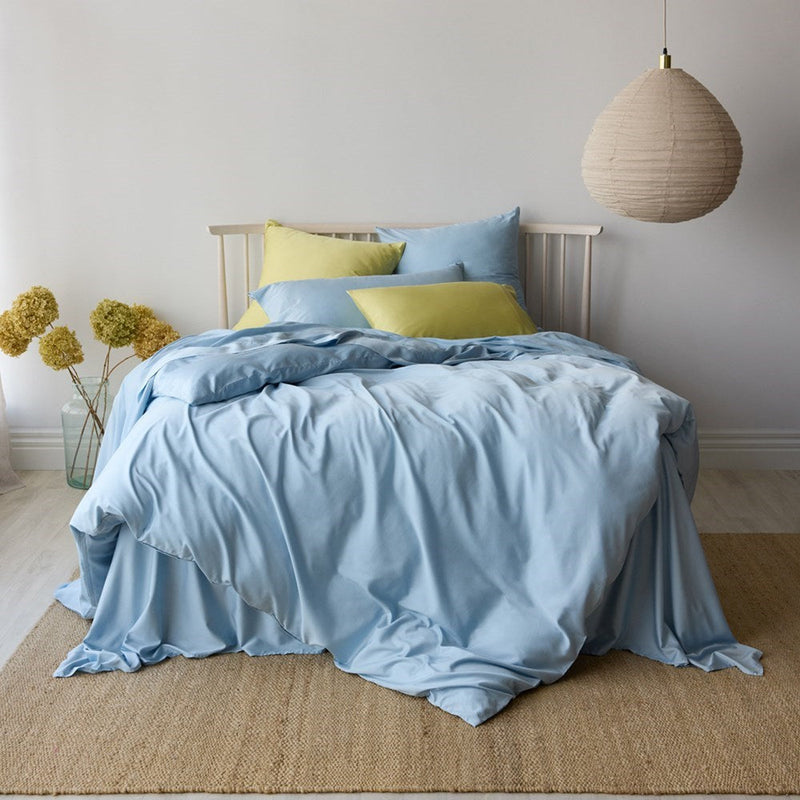 Bamboo Cotton Duvet Cover - Sky