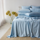 Bamboo Cotton Flat Sheet - Sky