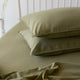 Vintage Look Cotton Pillowcase - Olive
