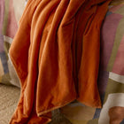 Venus Cotton Velvet Quilted Throw - Tangelo