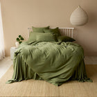 Bamboo Cotton Duvet Cover - Olive