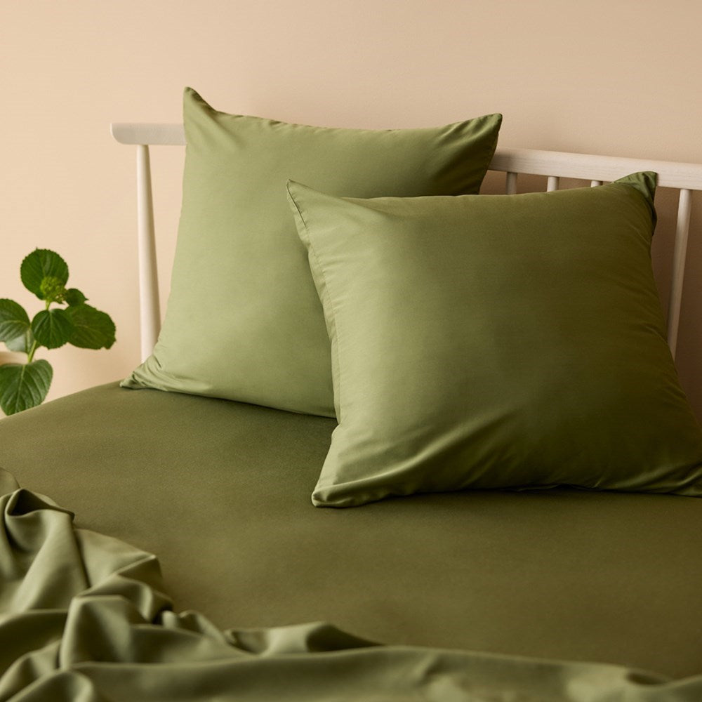 Bamboo Cotton Euro Pillowcase - Olive