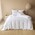 Bamboo Cotton Duvet Cover - White