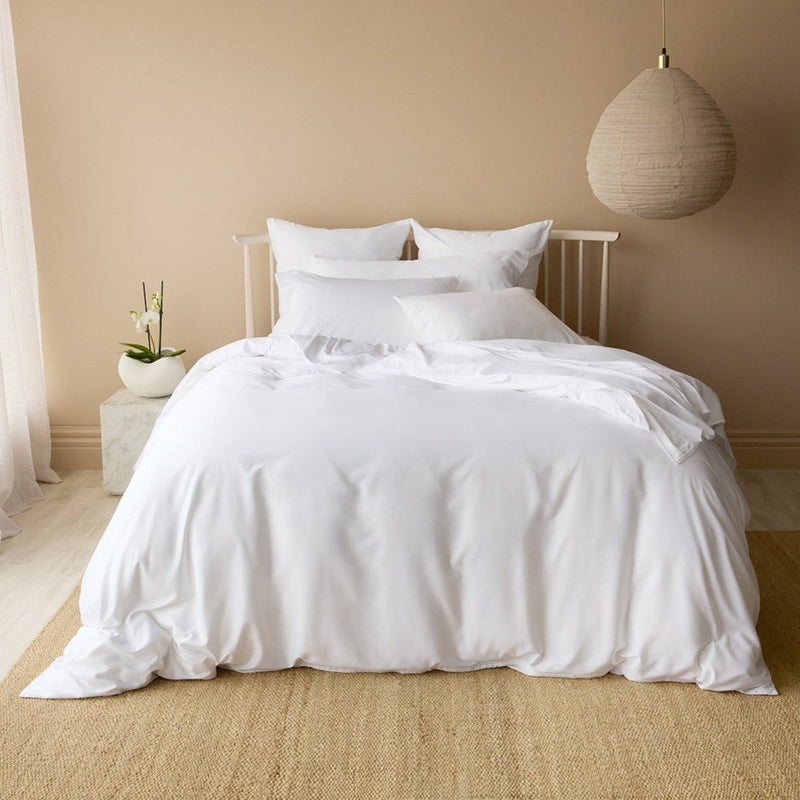 Bamboo Cotton Duvet Cover - White