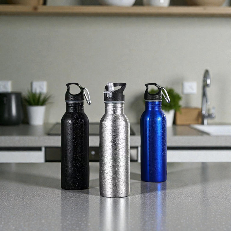 Frankly Cotton 500ml Stainless Steel Gloss Drink Bottle Range