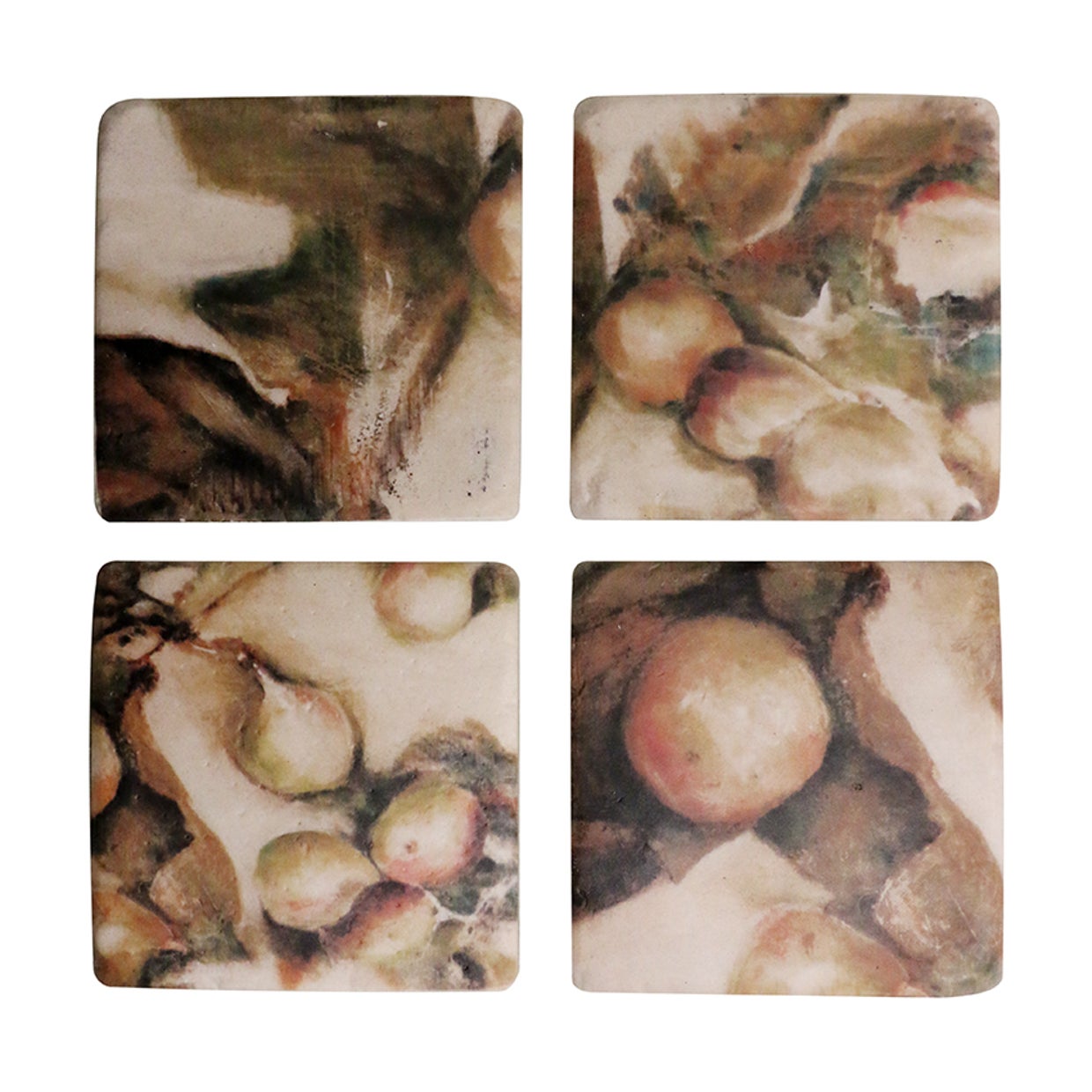 Ivy and Fig Resin Coaster Sets