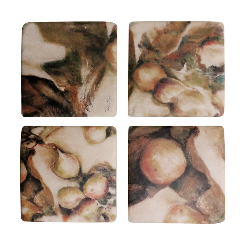 Ivy and Fig Resin Coaster Sets