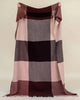 Weave Large Check Wool Throw  - Brookside Beetroot