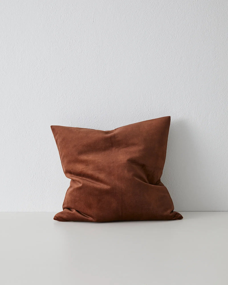 Weave Home Ava Velvet Cushion Cinnamon