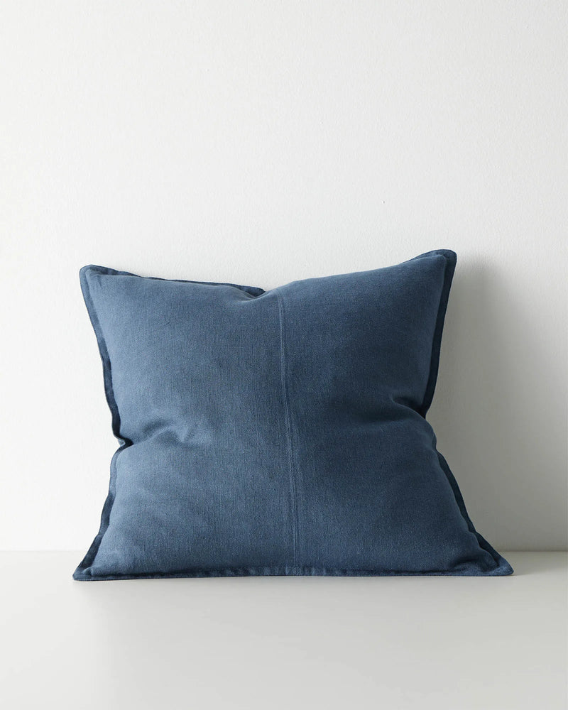 Weave Home Como Linen Cushion Atlantic