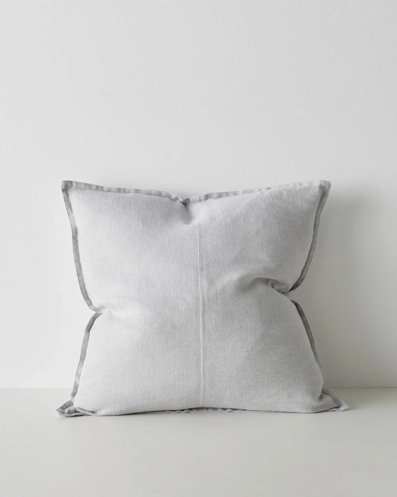 Weave Home Como Linen Cushion Silver