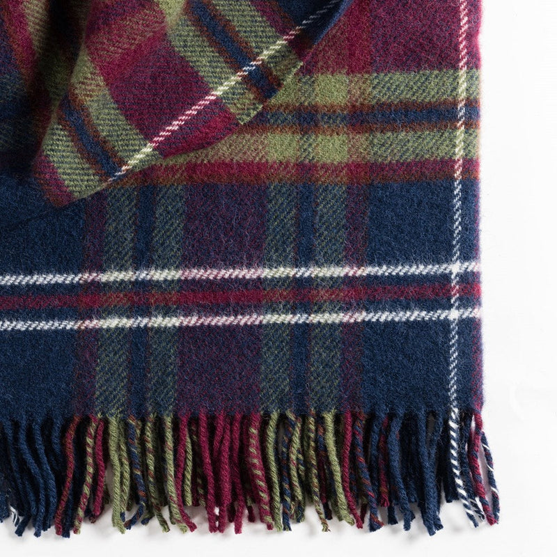 Tartan NZ Wool Throw - Morello Check