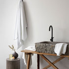 Super Pile Cotton Bathmat - White