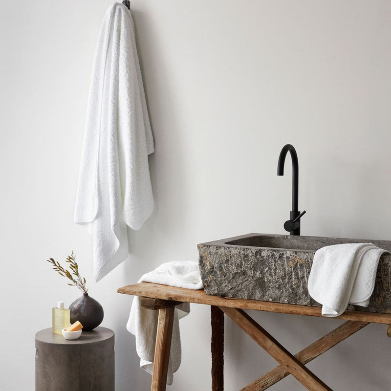 Super Pile Cotton Bathmat - White