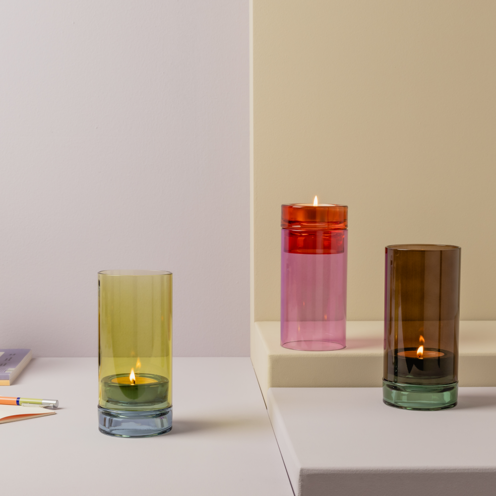 Remember: Glass Lantern 'Lys' - Lime